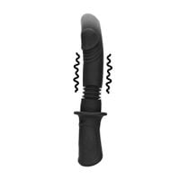 hand held vibrating and thrusting sex machine - black