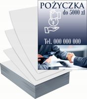 Ulotki A5 reklamowe firmowe 5000szt projekt w cenie różne wzory POŻYCZKA