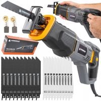 Piła Szablasta Wyrzynarka Lisi Ogon Elektryczna 1800w 20 X Nóż Zestaw