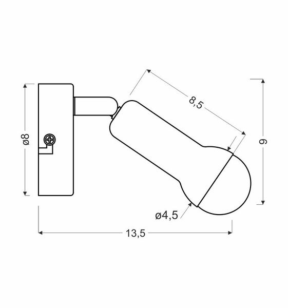 Arc kinkiet 1x40W E14 satyna nikiel zdjęcie 5