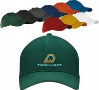 Czapka 6 panelowa na rzep TWÓJ HAFT LOGO NAPIS firmowa reklamowa 5 sztuk