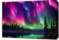 Obraz 70x50cm Zorza Nad Lasem