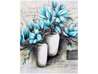 40X50CM MAGNOLIE NIEBIESKICH KOLORACH OBRAZ