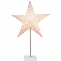 Gwiazda stojąca biała LEO 65 cm wysokości wymienne żarówki LED E14