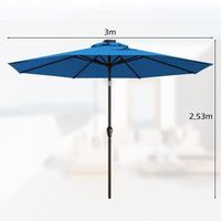 Parasol ogrodowy z solarnymi diodami LED 300 cm