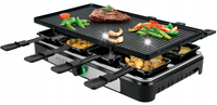 Grill elektryczny raclette XXL 1400W dla 8 osób dwustronna płyta szpatułki