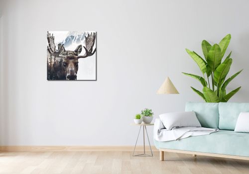 Obraz 60x60cm Łoś Duch Lasu na Arena.pl