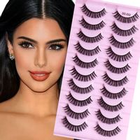 Sztuczne Rzęsy Syntetyczne Makijaż Gęste Na 10 Par