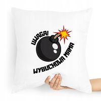 Poduszka Prezent Dla Mamy Uwaga! Wybuchowa Mama Z Nadrukiem Ze Zdjęciem