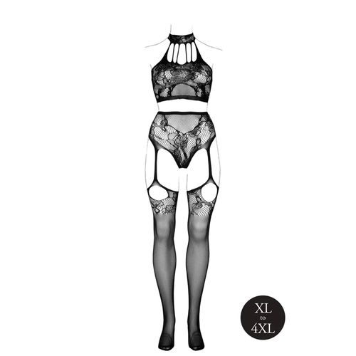 Two Piece With Halter Turtleneck And Pantie With Attached Stockings - na Arena.pl