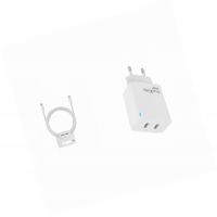 Ładowarka sieciowa GaN 45W dwa USB-C z kabelem do Motorola Edge 70