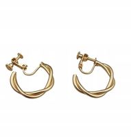 Francuskie klipsy koła złote codzienne nowość c69