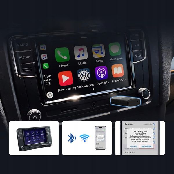 Bezprzewodowy Adapter Mini USB CarPlay do iPhone iOS zdjęcie 12