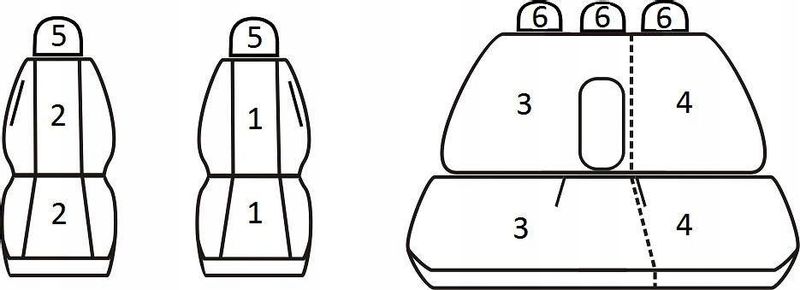 Pokrowce miarowe do Volkswagen Golf 4 (1997-2004r) zdjęcie 2