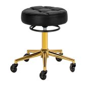Taboret fryzjerski Gabbiano D054G czarno-złoty