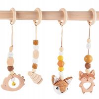 Zawieszki do Baby Gym stojak edukacyjny Lis brązowy 4 szt.