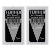FEATHER Hi Stainless Double Edge Żyletki, 10 sztuk