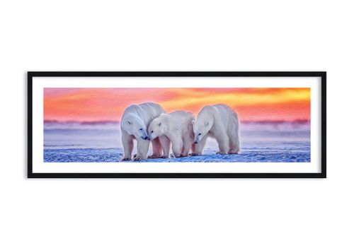 Obraz W Ramie - Niedźwiedź Polarny - 140X50 Cm - F1Bab140X50-2836 na Arena.pl
