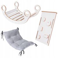 Zestaw Bujak Montessori + Ścianka + Zjeżdżalnia +Poduszka DREWNO CERTYFIKAT