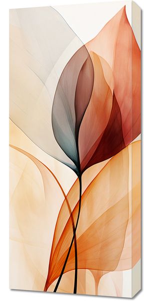 Obraz 40x90cm Eteryczne Liście zdjęcie 1