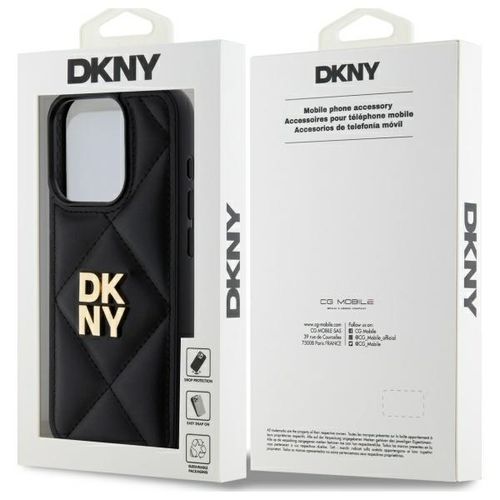 dkny dkhcp15lpqdslk iphone 15 pro 6.1   czarny/black quilted stack logo na Arena.pl