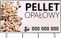 BANER REKLAMOWY oczkowany 200x100cm projekt w cenie pellet opałowy