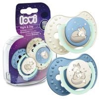 LOVI Smoczek uspokajający NIGHT&DAY BOY 2 sztuki 6-18 m