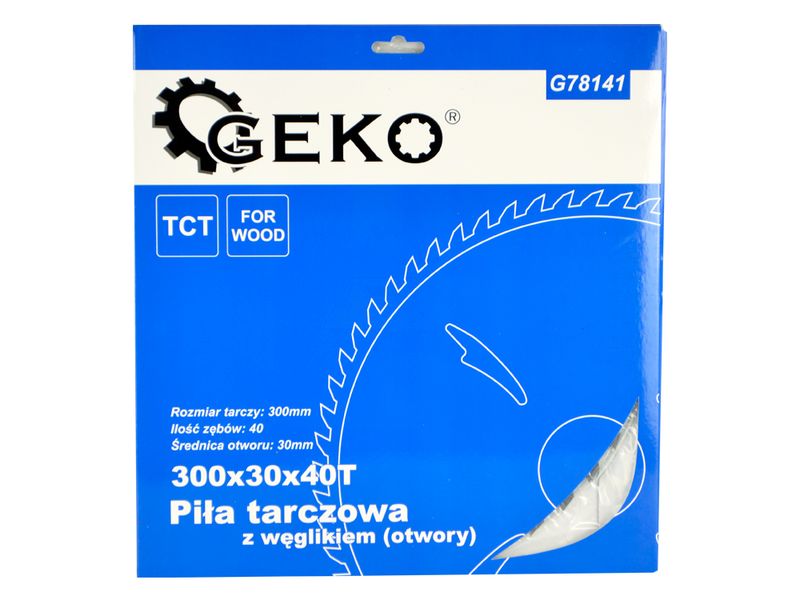PIŁA TARCZA WIDIOWA DO CIĘCIA DREWNA 300x30 40 ZĘBÓW GEKO G78141 zdjęcie 3
