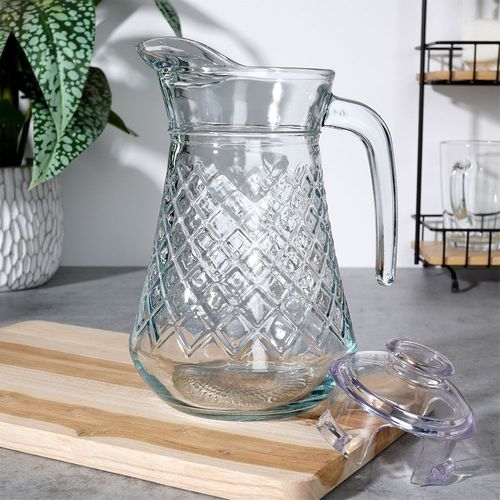 Dzbanek na Napoje Wodę Sok Lemoniadę do Napojów Szklany z Pokrywką 1,4l na Arena.pl