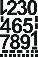 NAKLEJKI wycinane ploterowo CYFRY LICZBY kropki kreski samoprzylepne 8cm