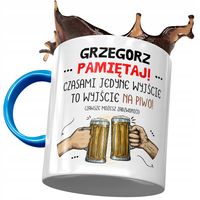 Kubek Błękitny Grzegorza Grześka Kolegi Prezent Z Nadrukiem Ze Zdjęciem