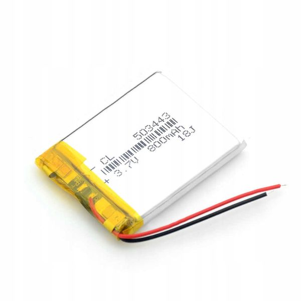 Akumulator Li-Poly 800mAh 3.7V 503443 zdjęcie 1