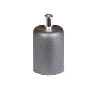 OPRAWKA E27 OSŁONKA DEKORACYJNA METALOWA GRAFIT Z CHROMEM