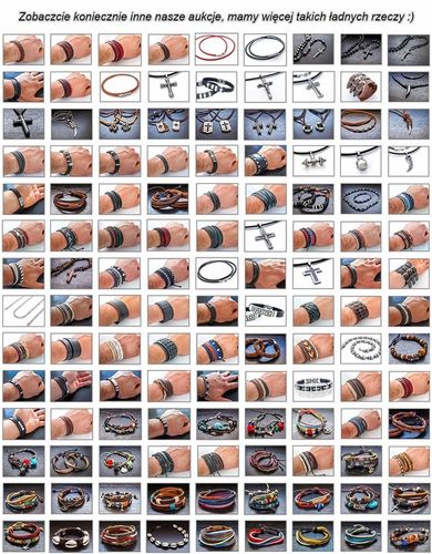 Ekskluzywna bransoleta skórzane rzemienie ! Jakość ! na Arena.pl