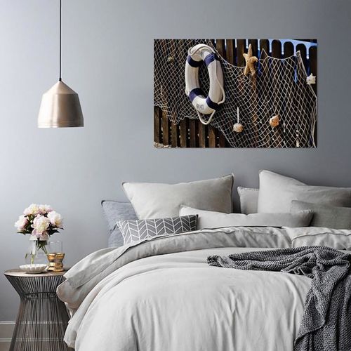 Obraz na płótnie - Canvas, Portowy płot 70x50 na Arena.pl