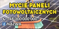 BANER 130x80 cm MYCIE PANELI FOTOWOLTAICZNYCH