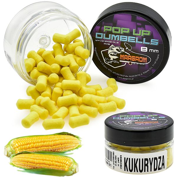 Dumbells POP UP 8 mm Margrom KUKURYDZA przynęta Method Feeder zdjęcie 1