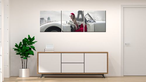 Obraz 150X50 Parking Przy Wieży Eiffla na Arena.pl