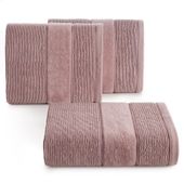 Ręcznik bawełniany Emma 5 30x50 cm pudrowy róż z bordiurą