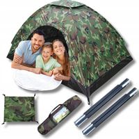 NAMIOT TURYSTYCZNY 4 osobowy KEMPINGOWY WODOODPORNY 2x2 MOSKITIERA MORO