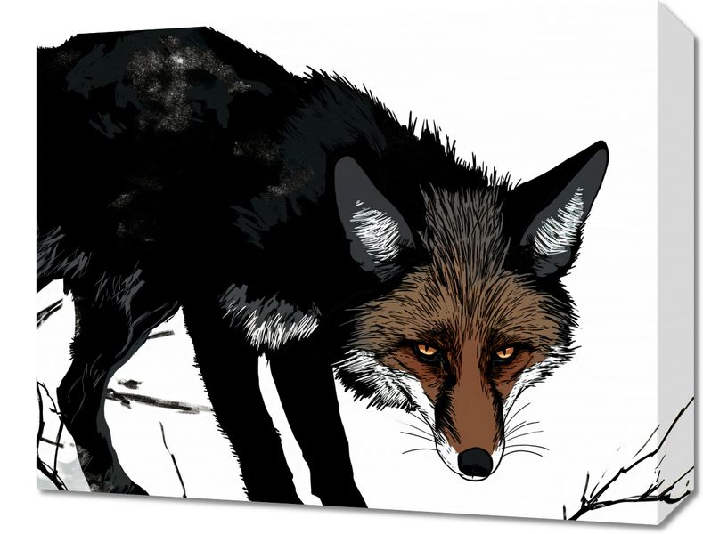 Obraz 50x40cm Nieufny Lis zdjęcie 1