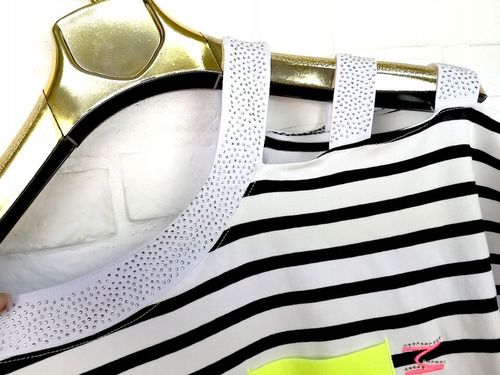 ORYGINALNA MODNA PIĘKNA DAMSKA BLUZKA TUNIKA WYCIĘTE RAMIONA 50 52 54 56 UN na Arena.pl