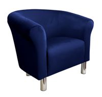 Fotel Milo MG16 nogi chrom granatowy