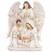 Szopka Bożonarodzeniowa - Święta Rodzina z Aniołem - Dekoracja pod choinkę