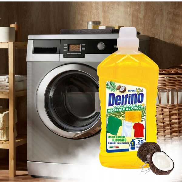 Delfino Żel Do Prania Bucato Cocco 1 L zdjęcie 3