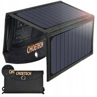CHOETECH ŁADOWARKA SOLARNA DUŻA SKŁADANA PANEL SŁONECZNY 2xUSB POWERBANK