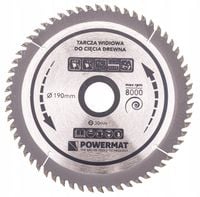 Tarcza WIDIOWA Do Drewna Piły Piła 190 x 30 mm 60Z