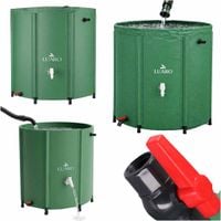 Zbiornik na Deszczówkę Wodę z Rynny Pojemnik Składany z Kranem Beczka 200L