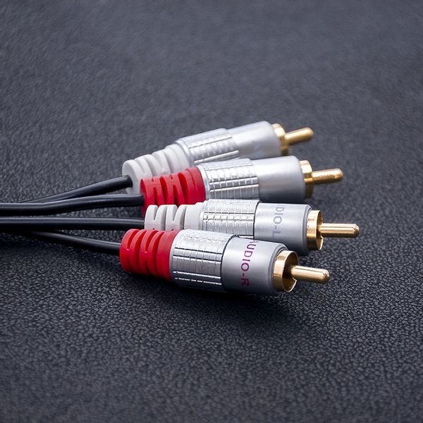 Qoltec Kabel 2x RCA męski / 2x RCA męski | 2m | Czarny zdjęcie 2