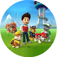 Opłatek na tort PAW Psi Patrol Pies Pieski Marshall Rubble Rocky Skye Zuma